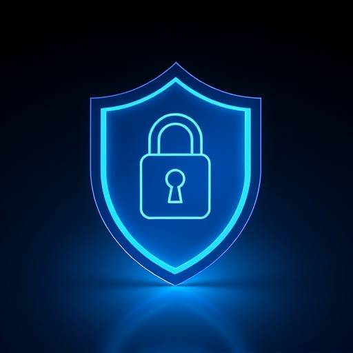 Icoon van een schild met een slot, symbool voor privacy en beveiliging